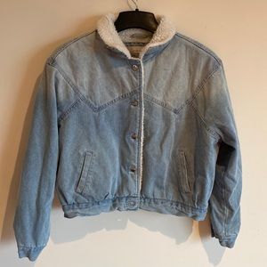 ASHLEY-VINTAGE CHARM DENIM FLEECE JACKET